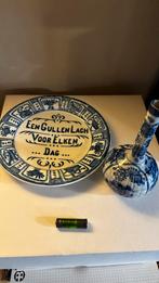 Delfs blauw bord vaasje klompje zwaluwen, Ophalen of Verzenden, Gebruikt, Overige materialen, Overige merken