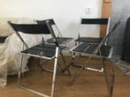 4 Vintage Hulsta folding chair klapstoel stoel vintage, Ophalen, Leer, Nvt, Eén