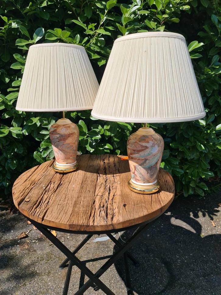Vintage keramische lampen AF Cinquanta Italië nu €120, Huis en Inrichting, Lampen | Tafellampen, Zo goed als nieuw, Minder dan 50 cm