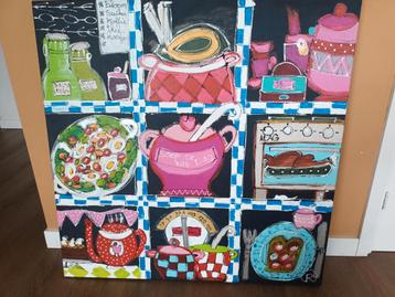 Kleurrijk schilderij. Perfect voor grote keuken beschikbaar voor biedingen