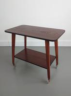 Trolley teak bijzettafel vintage design retro serveerwagen, Ophalen, Gebruikt, 100 tot 150 cm, Teakhout