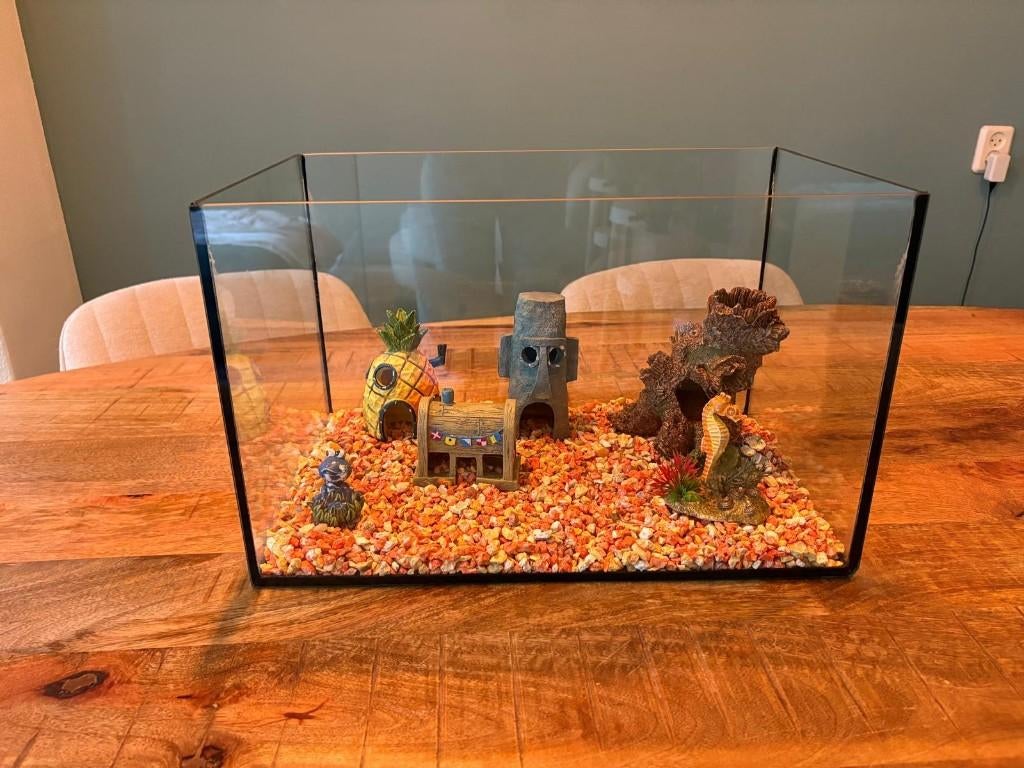 Aquarium 28x45x28 (LxBxH), Dieren en Toebehoren, Vissen | Aquaria en Toebehoren, Zo goed als nieuw, Leeg aquarium, Ophalen