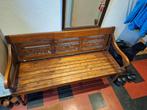Houten bank in koloniale stijl (w.s. teakhout), Ophalen, Gebruikt