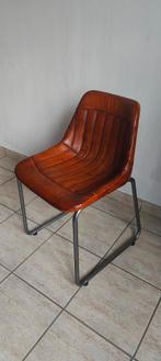 Stoel 'leder' vintage / oldtimer look, Ophalen, Zo goed als nieuw, Bruin, Twee