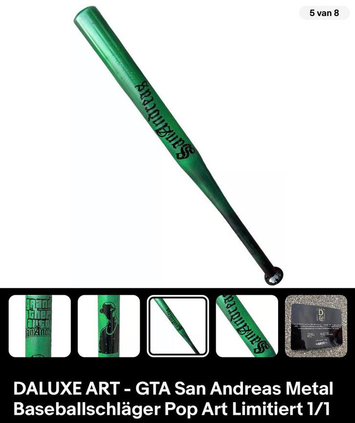 GTA San Andreas Metal Baseballknuppel - Limited Edition, Antiek en Kunst, Kunst | Beelden en Houtsnijwerken, Ophalen of Verzenden