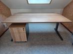 Ahrend bureau 1,80 x 90 kastje op wielt verstelbare hoogte, Huis en Inrichting, Ophalen, Zo goed als nieuw