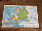 Vintage schoolkaart Europa - staatskundig schoolplaat, Antiek en Kunst, Antiek | Schoolplaten, Ophalen of Verzenden, Aardrijkskunde