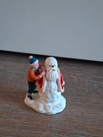 Mr build a snowman Lemax kerstdorp poppertje., Ophalen of Verzenden, Gebruikt