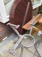 Nieuwe tuinstoelen en oude houten tafel, Tuin en Terras, Ophalen, Zo goed als nieuw, Hout