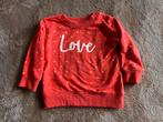 Leuke trui maat 80 - 'Love', Ophalen of Verzenden, Zo goed als nieuw, Meisje, Truitje of Vestje
