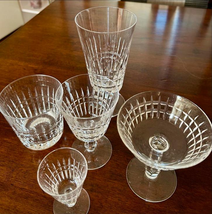 Kristallen Glasservies Jaren 60 - Leerdam/Maastricht, Antiek en Kunst, Antiek | Glas en Kristal, Ophalen of Verzenden