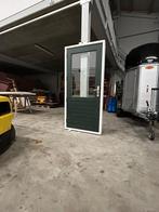 Deur met hardhouten kozijn, Doe-het-zelf en Verbouw, Kozijnen en Schuifpuien, Gebruikt, Deurkozijn, 150 tot 225 cm, Inclusief glas