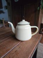 Vintage Emaille Theepot Crème, Antiek en Kunst, Antiek | Emaille, Ophalen of Verzenden
