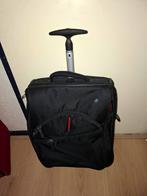 Zwarte trolley samsung met wieltjes en trekhaak, 40 tot 60 cm, Zwart, Ophalen of Verzenden, Zo goed als nieuw