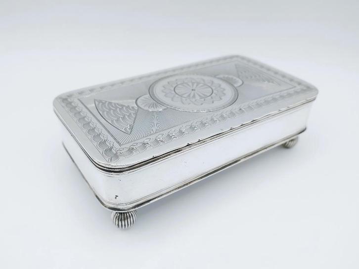 Zilveren sieradendoos, J. P. Keppel, Schoonhoven, 1803., Antiek en Kunst, Antiek | Goud en Zilver, Zilver, Verzenden