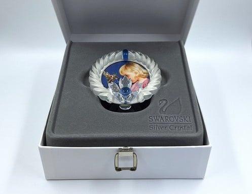 Fotolijst blauwe bloem 7506/000/001, Verzamelen, Swarovski, Figuurtje, Verzenden