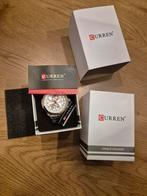 Horloge curren mannen chronograph date silverrose (nieuw), Ophalen of Verzenden, Nieuw, Staal, Overige merken