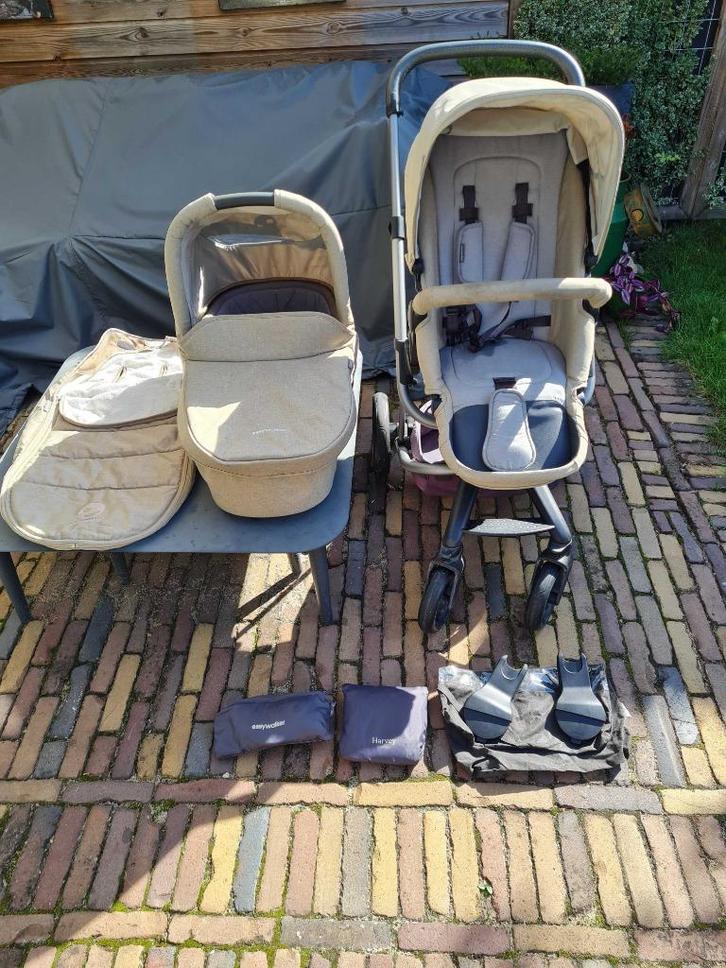 Zeer complete 3-in-1 kinderwagen Easywalker Harvey Beige, Kinderen en Baby's, Kinderwagens en Combinaties, Gebruikt, Combiwagen