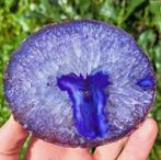 Agaatplak met Bergkristal edelsteen natuursteen mineralen, Ophalen of Verzenden