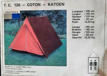 T.C. 120 Katoenen Tent - Grijs/Blauw beschikbaar voor biedingen
