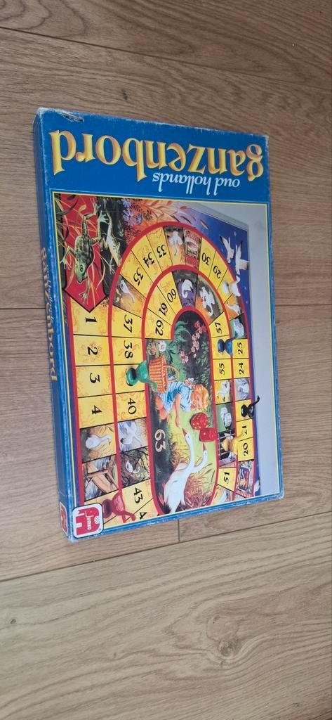 Ganzenbord Oud Hollands Jumbo Compleet, Hobby en Vrije tijd, Gezelschapsspellen | Bordspellen, Gebruikt, Drie of vier spelers