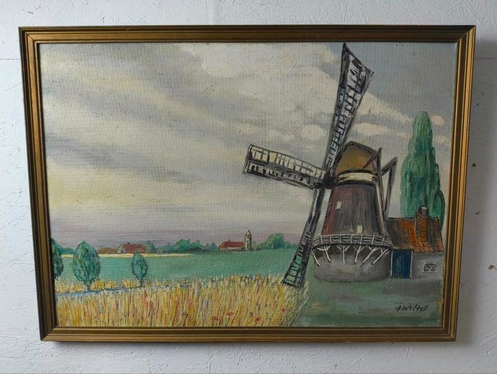 Klaas Jakob Woltil leerling Jan Altink olieverf op paneel, Antiek en Kunst, Kunst | Schilderijen | Klassiek, Ophalen of Verzenden