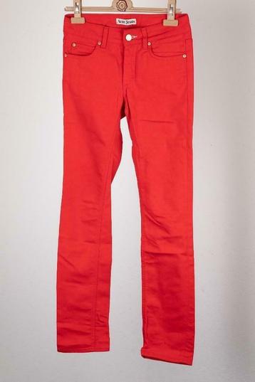 Acne Jeans spijkerbroek rood recht model W26 L32 of XS 34 beschikbaar voor biedingen