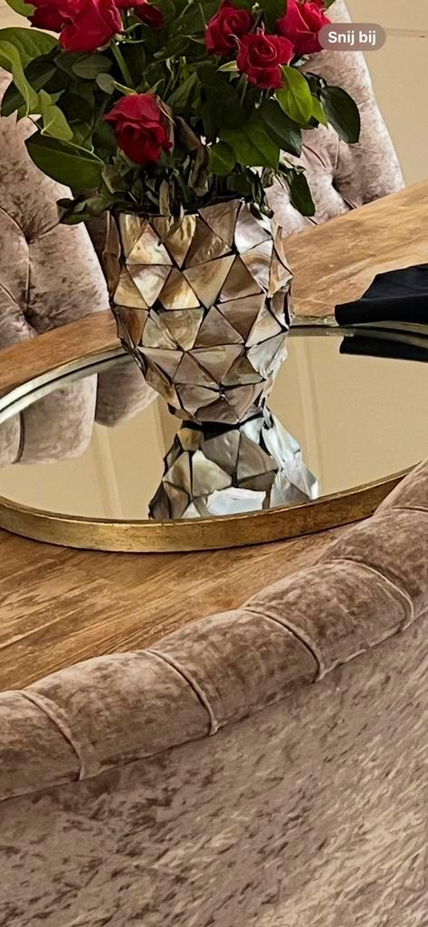 Schelpen Vaas - Prachtig Decoratief Stuk, Huis en Inrichting, Woonaccessoires | Vazen, Zo goed als nieuw, Overige kleuren, Minder dan 50 cm