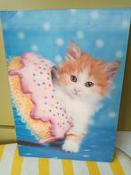 35x24cm.superleuke hologram foto met kitten uit cupcake, Minder dan 50 cm, Foto of Poster, Minder dan 50 cm, Ophalen of Verzenden