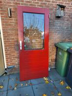Merbau buitendeur met thermopane, Doe-het-zelf en Verbouw, Deuren en Horren, Ophalen, Gebruikt, 80 tot 100 cm, Buitendeur
