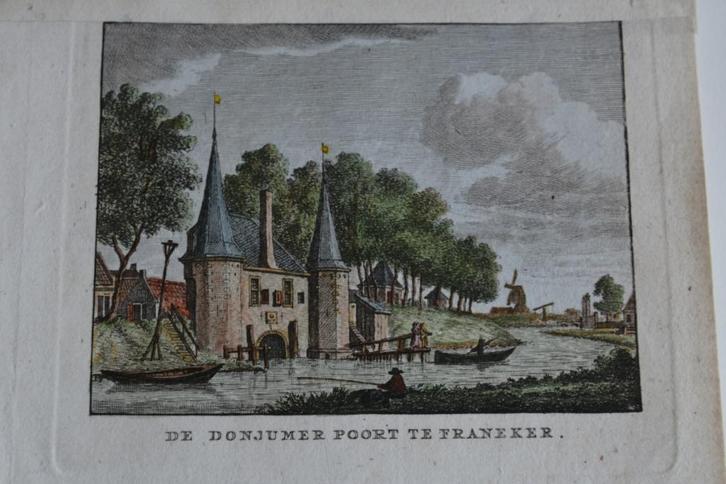 FRANEKER DONJUMER POORT FRIESLAND Kopergravure Bulthuis GW3, Antiek en Kunst, Kunst | Etsen en Gravures, Verzenden