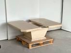 Vintage travertine coffeetable met bar, 1980’s, Ophalen of Verzenden