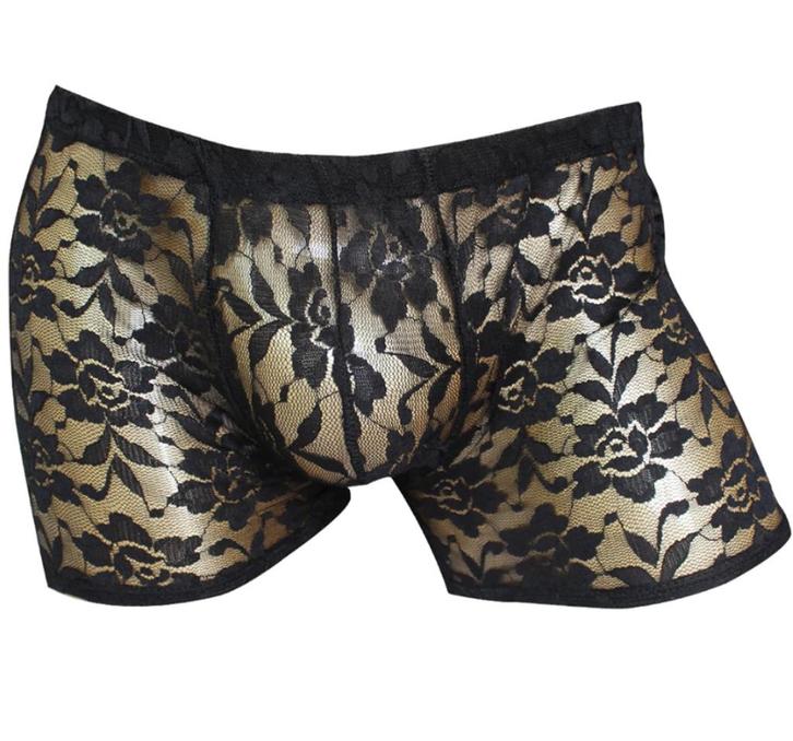 Doorzichtige zwarte bloemen heren boxer onderbroek gay, Kleding | Heren, Ondergoed, Boxer, Zwart, Verzenden