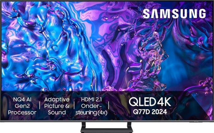 Samsung QE55Q77D QLED 4K (2024) AANBIEDING!!!, Audio, Tv en Foto, Televisies, Nieuw, QLED, 100 cm of meer, 4k (UHD), Samsung, 120 Hz