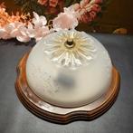 Vintage Italiaanse Plafonnière - 28cm, Huis en Inrichting, Lampen | Plafondlampen, Ophalen of Verzenden, Gebruikt, Glas, Vintage