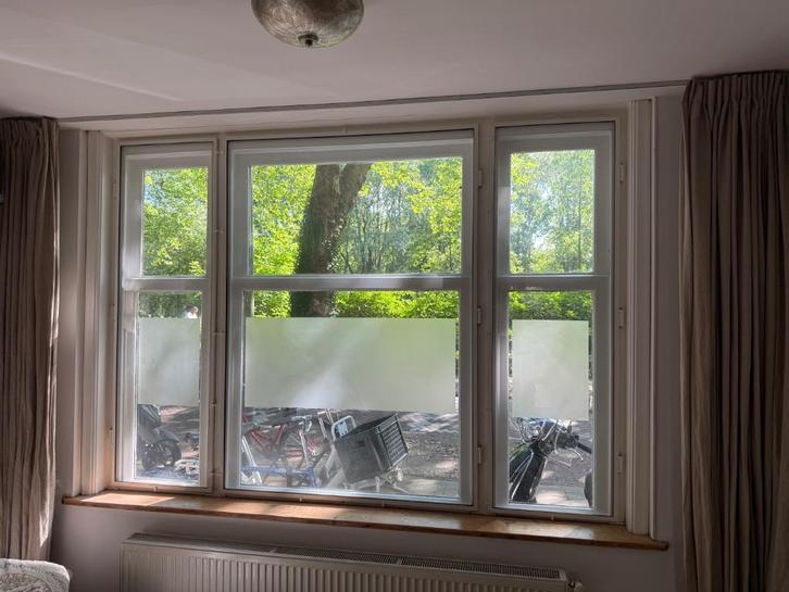 scharnierende voorzetramen (glas +aluminium), Doe-het-zelf en Verbouw, Glas en Ramen, Gebruikt, Glasplaat, 160 cm of meer, 160 cm of meer