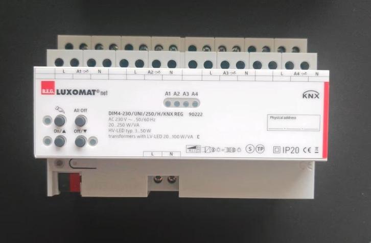 KNX Dimmer Dimmaktor 4Fach DiM4 230V Universal LED, Hobby en Vrije tijd, Elektronica-componenten, Ophalen of Verzenden
