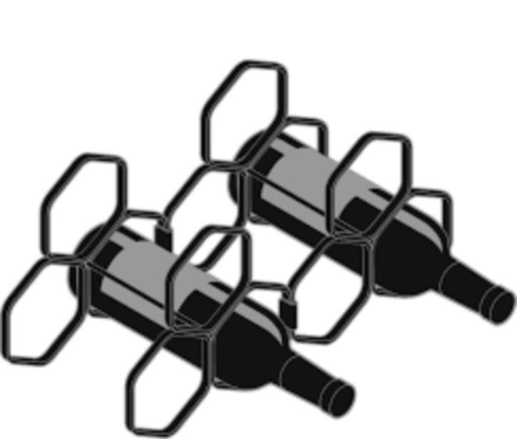 wijnrek winestax, Huis en Inrichting, Woonaccessoires | Wijnrekken, Nieuw, Minder dan 50 cm, Metaal, Minder dan 5 flessen, Ophalen of Verzenden