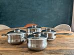 Pannenset, Huis en Inrichting, Keuken | Potten en Pannen, Ophalen, Gebruikt, Rvs, Pannenset