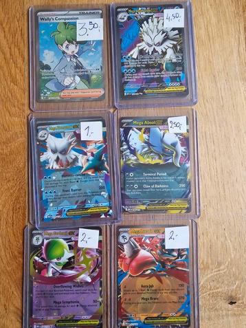 Pokémon Mega EX Kaarten - Direct in Sleeves! beschikbaar voor biedingen