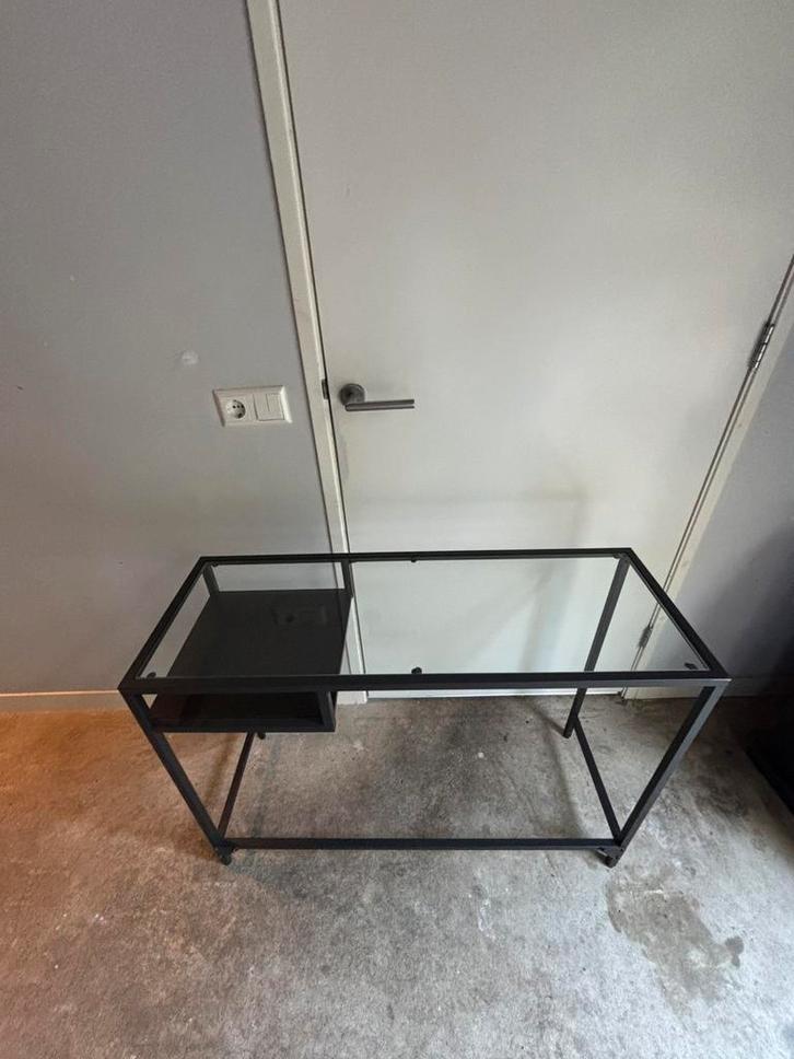 Ikea laptoptafel, Huis en Inrichting, Tafels | Sidetables, Zo goed als nieuw, 50 tot 100 cm, Glas, Metaal, Ophalen