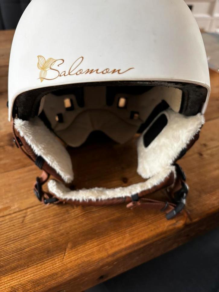 Salomon skihelm Venom mat wit maat S, Sport en Fitness, Skiën en Langlaufen, Zo goed als nieuw, Overige typen, Skiën, Salomon