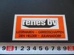 sticker den helder julianadorp renes bv ijzerwaren gereedsch, Verzamelen, Stickers, Ophalen, Zo goed als nieuw, Bedrijf of Vereniging