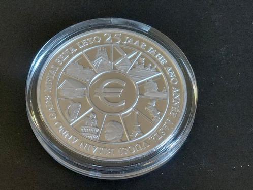 25 JAAR EURO HERDENKINGSMUNT (2025), Postzegels en Munten, Penningen en Medailles, Zilver, Nederland, Ophalen of Verzenden