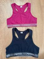 Topjes blauw & roze 2 stuks maat 134/140, Ophalen of Verzenden, Gebruikt, Meisje, Nacht- of Onderkleding