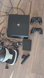 PS4 Pro + VR Headset + 2 Controllers, Spelcomputers en Games, Spelcomputers | Sony PlayStation 4, Ophalen, Zo goed als nieuw, Met 2 controllers