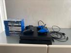 Playstation 4 inclusief 11 games, Ophalen, Met 2 controllers, Original, Gebruikt