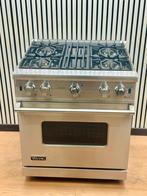 Luxe VIKING Fornuis 4 pits met Gasoven 76 cm, Gebruikt, Hete lucht, Fornello Esperta, Energieklasse A of zuiniger