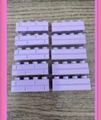 10 lego basis blokjes 1x4 lavendel met steen motief (1), Ophalen of Verzenden, Nieuw, Losse stenen, Lego