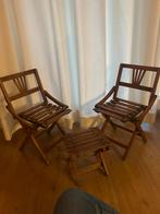 Antiek kindermeubel set: 2 stoeltjes & tafeltje Reguitti, Ophalen, Rechthoekig, Minder dan 50 cm, Minder dan 100 cm